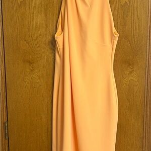 RACHEL Rachel Roy Orange Halter Sheath Dress